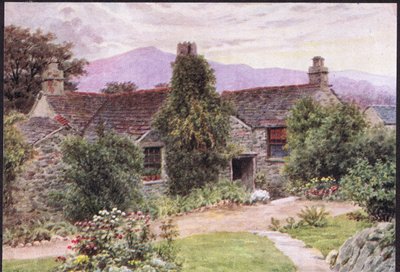 Dove Cottage, Grasmere, aus The Cottages and the Village Life of Rural England, veröffentlicht von Dent & Sons Limited, 1912 von Alfred Robert Quinton